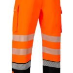 Beeswift Deltic Hi-Vis Two-Tone Ripstop Breathable and Waterproof Rail OverTrouser - High Visibility Trousers | Xcel UK