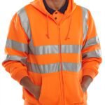 Beeswift Essential Hi-Vis Zipped Hoodie - Sweatshirt | Xcel UK