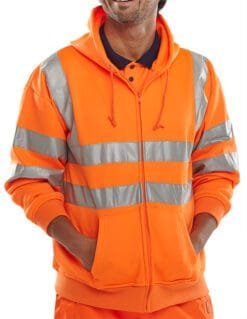 Beeswift Essential Hi-Vis Zipped Hoodie