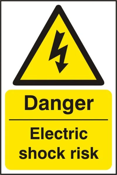 ELECTRIC SHOCK RISK SIGN - Safety Signs Hazard Signs | Xcel UK