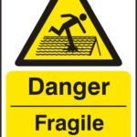 FRAGILE ROOF SIGN - Safety Signs Hazard Signs | Xcel UK