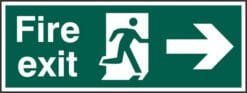Beeswift Fire Exit Right Arrow Sign Rigid PVC