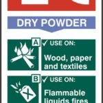 Beeswift Fire Extinguisher Dry Powder Sign Rigid PVC - Safety Signs Fire Equipment Signs | Xcel UK