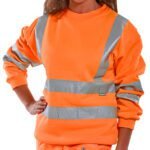Beeswift Essential Sweatshirt Hi-Vis Jumper - High Visibility Sweatshirts | Xcel UK