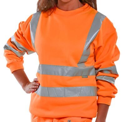 Beeswift Essential Sweatshirt Hi-Vis Jumper - High Visibility Sweatshirts | Xcel UK