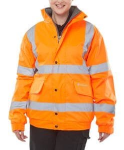 Beeswift Hi-Vis Fleece Lined Bomber Jacket
