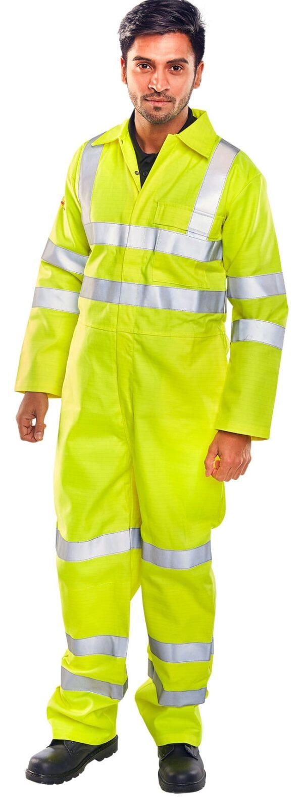 Beeswift Tesla Fire Retardant Hi-Vis Anti-Static Boilersuit - Fire Retardant Boilersuits | Xcel UK