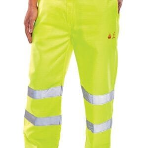 Beeswift Tesla Fire Retardant Hi-Vis Anti-Static Trousers