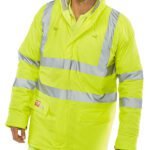 Beeswift Fire Retardant Hi-Vis Anti-Static Padded Jacket - Fire Retardant Jackets | Xcel UK