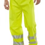 Beeswift Fire Retardant Hi-Vis Anti-Static Overtrousers - Workwear Trousers | Xcel UK