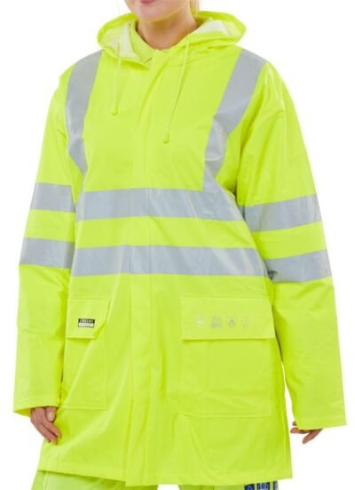 Beeswift Fire Retardant Hi-Vis Anti-Static Jacket - Fire Retardant Jackets | Xcel UK