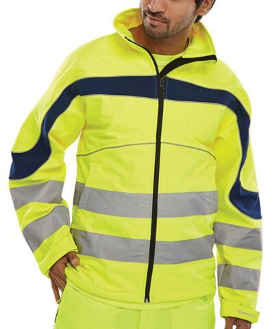 Beeswift Eton Hi-Vis Soft Shell Jacket - High Visibility Jackets | Xcel UK