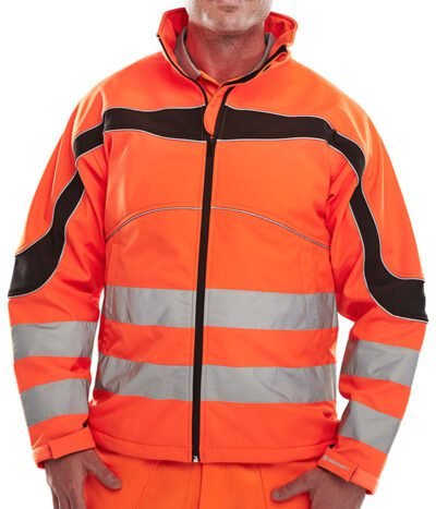 Beeswift Eton Hi-Vis Soft Shell Jacket - High Visibility Jackets | Xcel UK