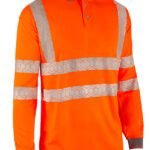 Beeswift Envirowear Hi-Vis Long Sleeve Recyclable Polo Shirt - High Visibility Polo Shirts | Xcel UK