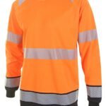 Beeswift Deltic Hi-Vis Two-Tone Long Sleeve T-Shirt - High Visibility Tee Shirts | Xcel UK