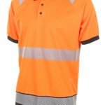 Beeswift Deltic Hi-Vis Two Tone Short Sleeve Polo Shirt - High Visibility Polo Shirts | Xcel UK