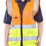 Beeswift Hi-Vis Two Tone Executive ID Vest - High Visibility Waistcoats/Vests | Xcel UK