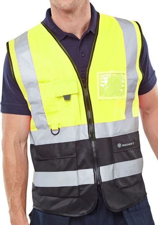 Beeswift Hi-Vis Two Tone Executive ID Vest