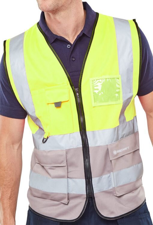 Beeswift Hi-Vis Two Tone Executive ID Vest