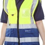 Beeswift Hi-Vis Two Tone Executive ID Vest - High Visibility Waistcoats/Vests | Xcel UK