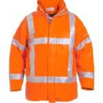 Hydrowear Norfolk Multi Fire Hi-Vis Retardant Anti-Static Waterproof Lined Parka Jacket - Fire Retardant Jackets | Xcel UK