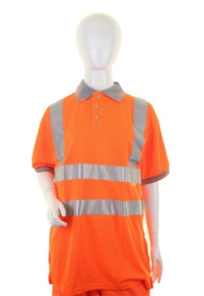 Beeswift Ladies Hi-Vis Short Sleeve Rail Spec Polo Shirt - High Visibility Polo Shirts | Xcel UK