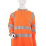 Beeswift Ladies Hi-Vis Long Sleeve Rail Spec Polo Shirt - High Visibility Polo Shirts | Xcel UK