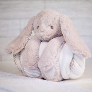 Mumbles Rabbit and blanket