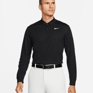 Nike dri-fit victory solid long sleeve polo