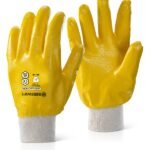 Beeswift Nitrile Knitted Wrist Fully Coated Light Weight Gloves - Safety Gloves | Xcel UK