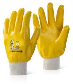 Beeswift Nitrile Knitted Wrist Fully Coated Light Weight Gloves