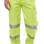 Beeswift Hi-Vis Poly Cotton Trousers - Workwear Trousers | Xcel UK