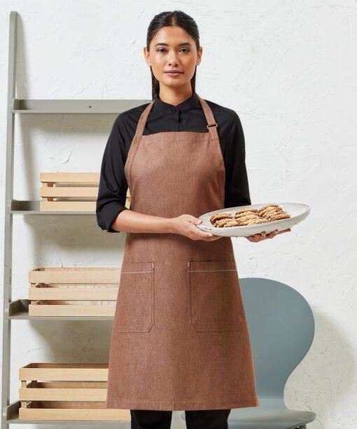Premier Cotton denim bib apron, organic and fairtrade certified