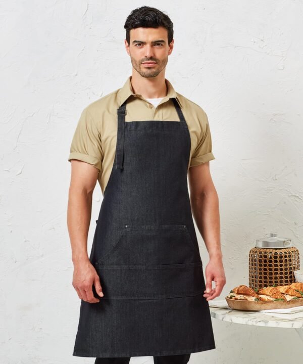 Premier Jeans stitch bib apron - Aprons | Xcel UK