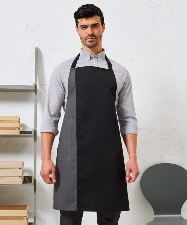Premier Contrast bib apron - Aprons | Xcel UK