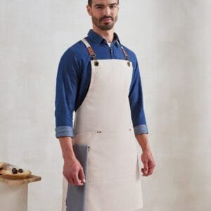 Premier Clip ‘n’ clasp cross-back bib apron
