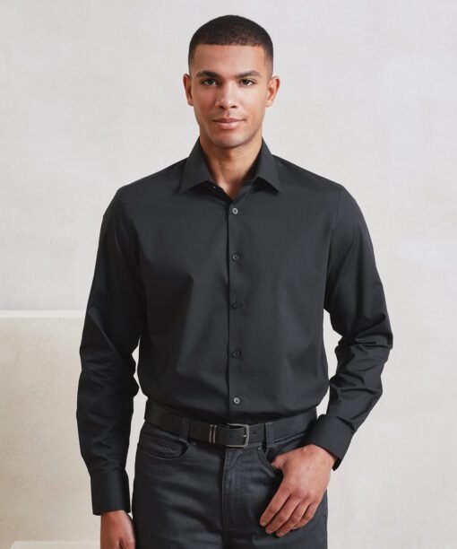 Premier Long sleeve Â‘recyclightÂ’ poplin shirt