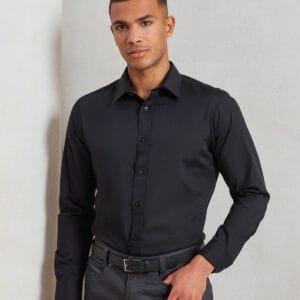 Premier Poplin fitted long sleeve shirt