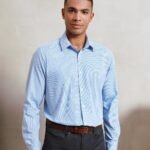 Premier Microcheck (gingham) long sleeve cotton shirt - Shirts | Xcel UK
