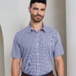 Premier Microcheck (gingham) short sleeve cotton shirt - Shirts | Xcel UK