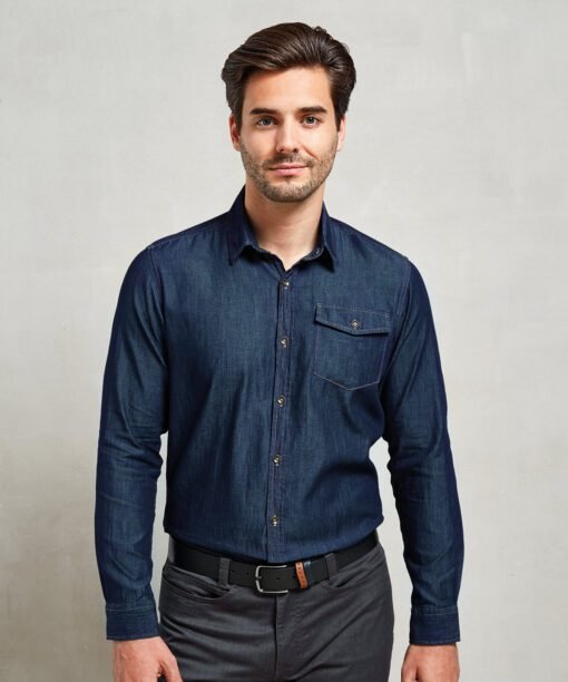 Premier Jeans stitch denim shirt
