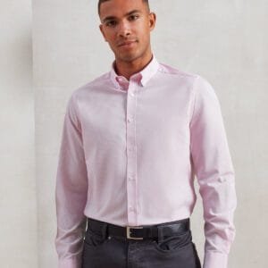 Premier Cotton-rich oxford stripes shirt