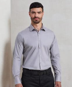 Premier Stretch fit cotton poplin long sleeve shirt