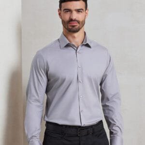 Premier Stretch fit cotton poplin long sleeve shirt