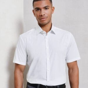 Premier Stretch fit cotton poplin short sleeve shirt