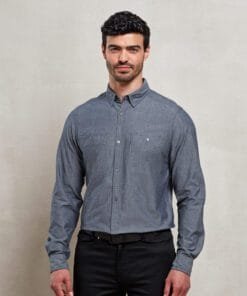 Premier MenÂ’s chambray shirt, organic and fairtrade certified