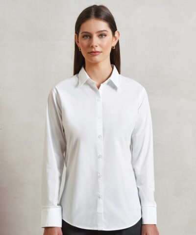 Premier Women's supreme poplin long sleeve shirt - Shirts | Xcel UK