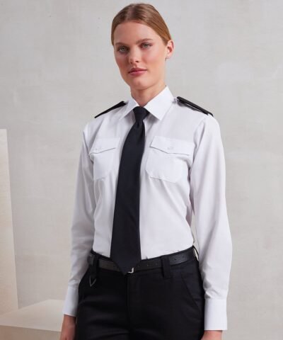 Premier Women's long sleeve pilot shirt - Blouses | Xcel UK