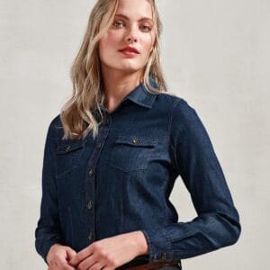 Premier Women’s jeans stitch denim shirt