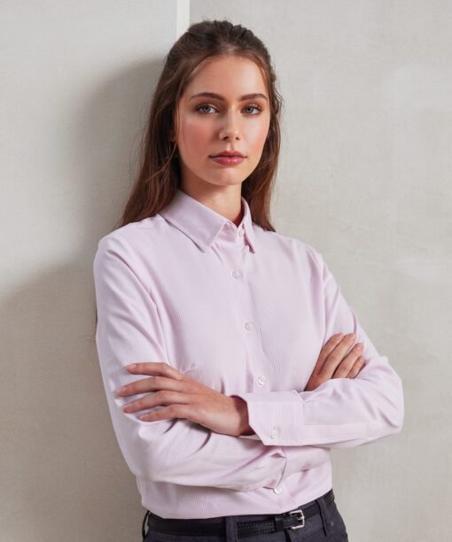 Premier Women's cotton-rich oxford stripes blouse